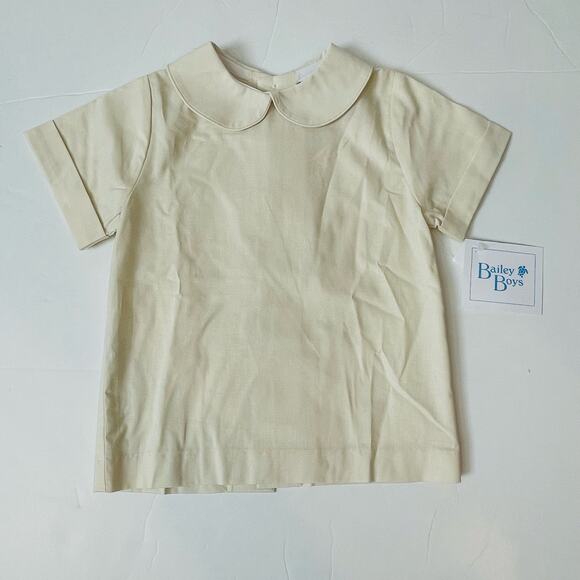 NWT Bailey Boys 18M Peter Pan Collar Piped Shirt Set - Picture 3 of 6
